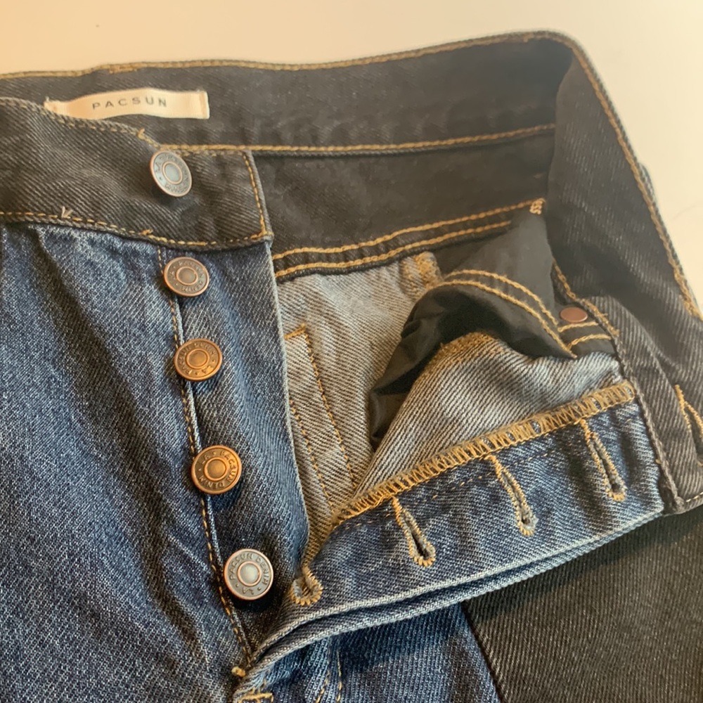 Pacsun Ultra High Rise Black Blue Denim Jeans -- 25 - Picture 7 of 12